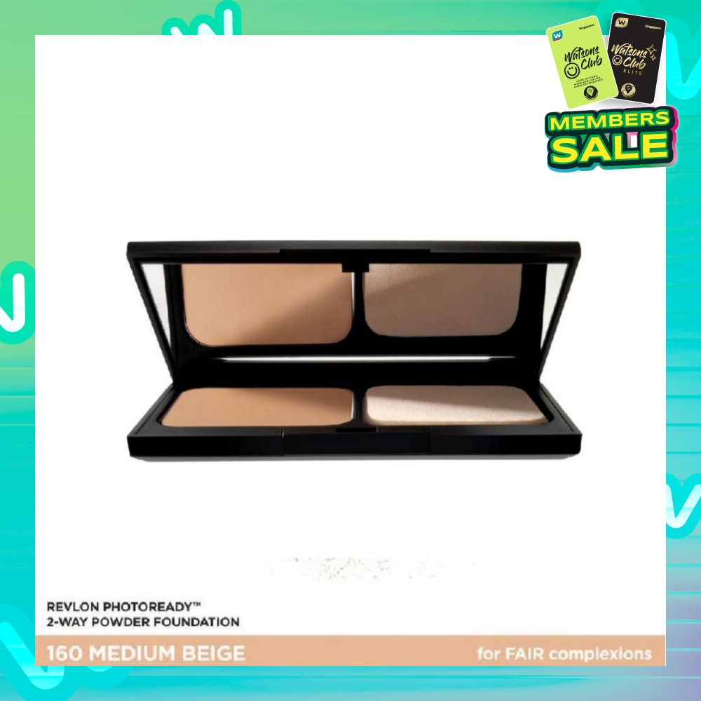 REVLON PhotoReady 2-Way Cake Powder Foundation 160 Medium Beige 9.1g