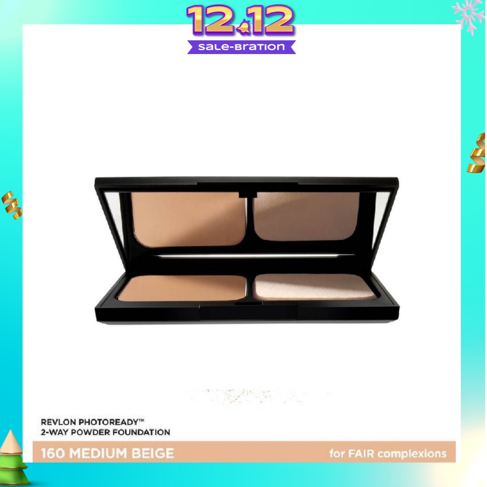 REVLON PhotoReady 2-Way Cake Powder Foundation 160 Medium Beige 9.1g