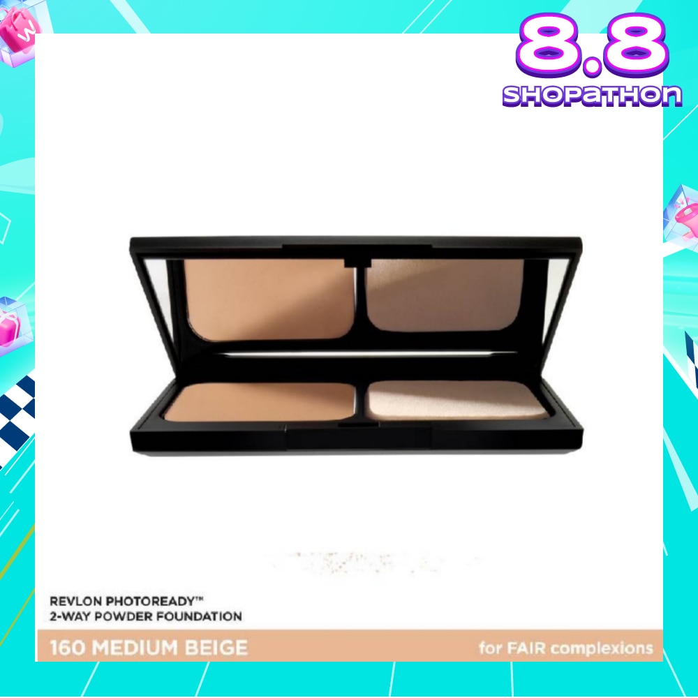 REVLON PhotoReady 2-Way Cake Powder Foundation 160 Medium Beige 9.1g