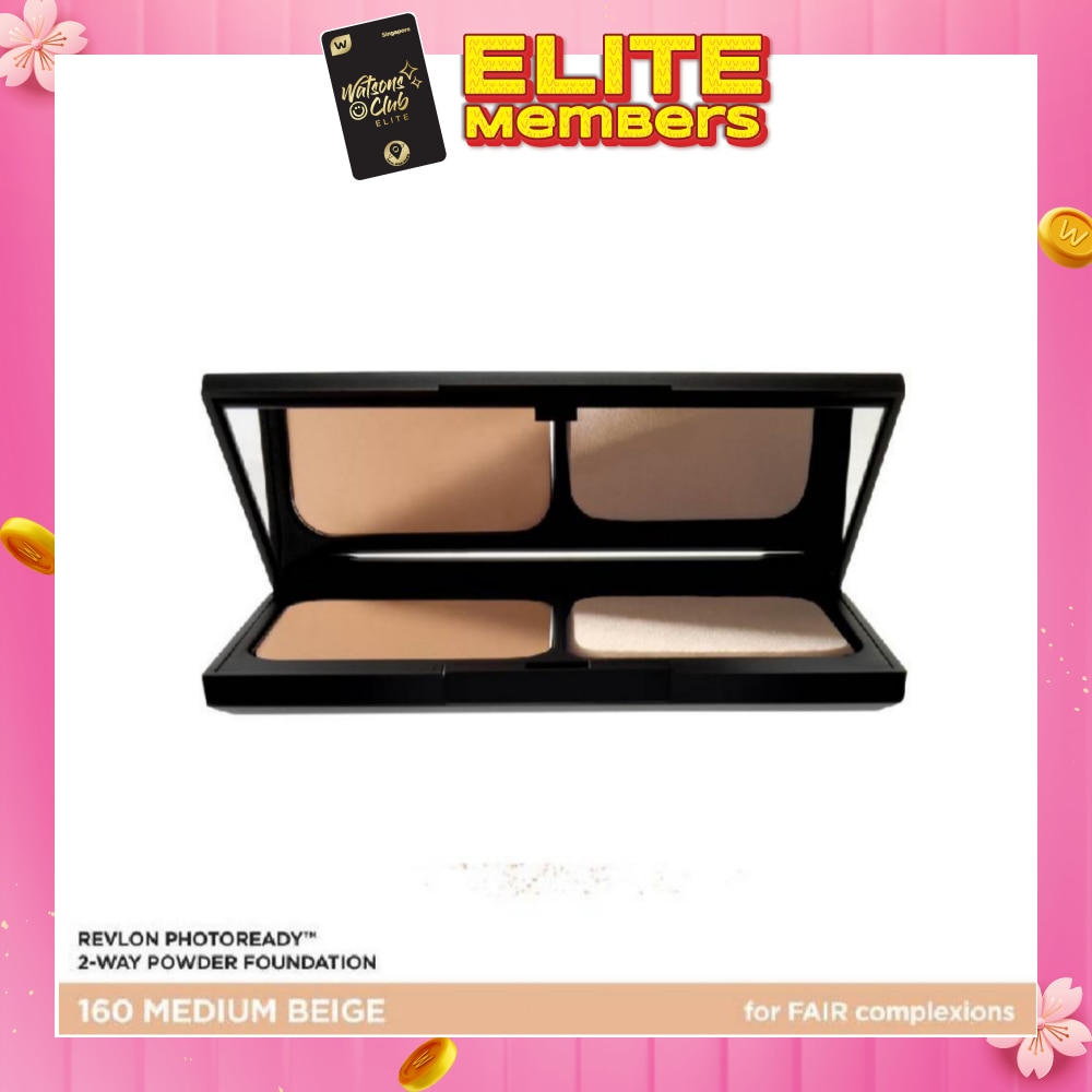 REVLON PhotoReady 2-Way Cake Powder Foundation 160 Medium Beige 9.1g