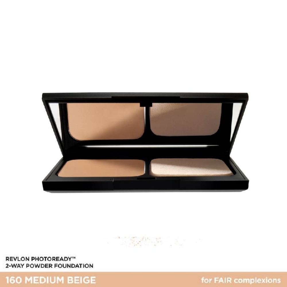 REVLON PhotoReady 2-Way Cake Powder Foundation 160 Medium Beige 9.1g