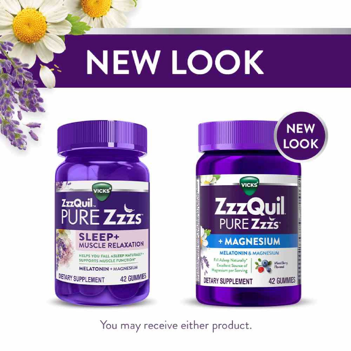 Pure Zzz's Sleep + Muscle Relaxation With Melatonin & Magnesium Gummy (To Helps Fall Asleep Naturally & Supports Muscle Function) 42s image
