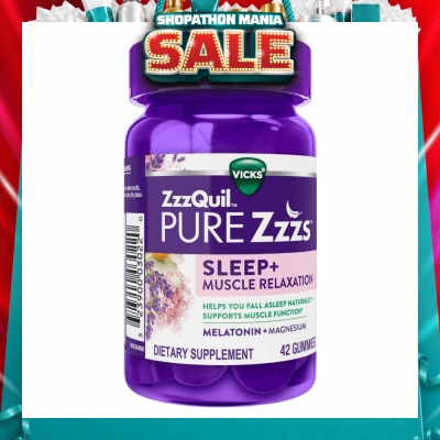 ZZZQUIL - Pure Zzz's Sleep + Muscle Relaxation With Melatonin & Magnesium Gummy (To Helps Fall Asleep Naturally & Supports Muscle Function) 42s