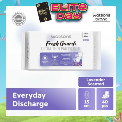 WATSONS - Fresh Guard+ Ultra Thin Pantyliner Lavender 15cm 40s