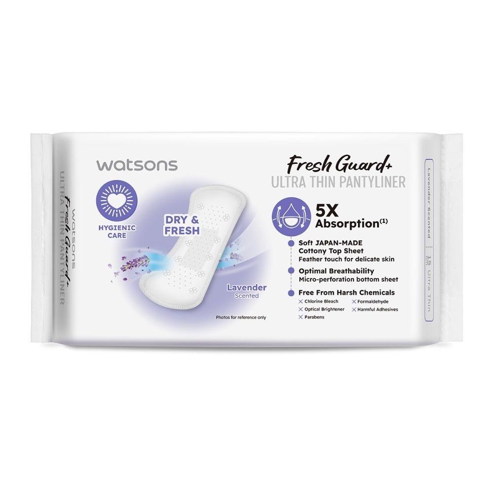 Fresh Guard+ Ultra Thin Pantyliner Lavender 15cm 40s