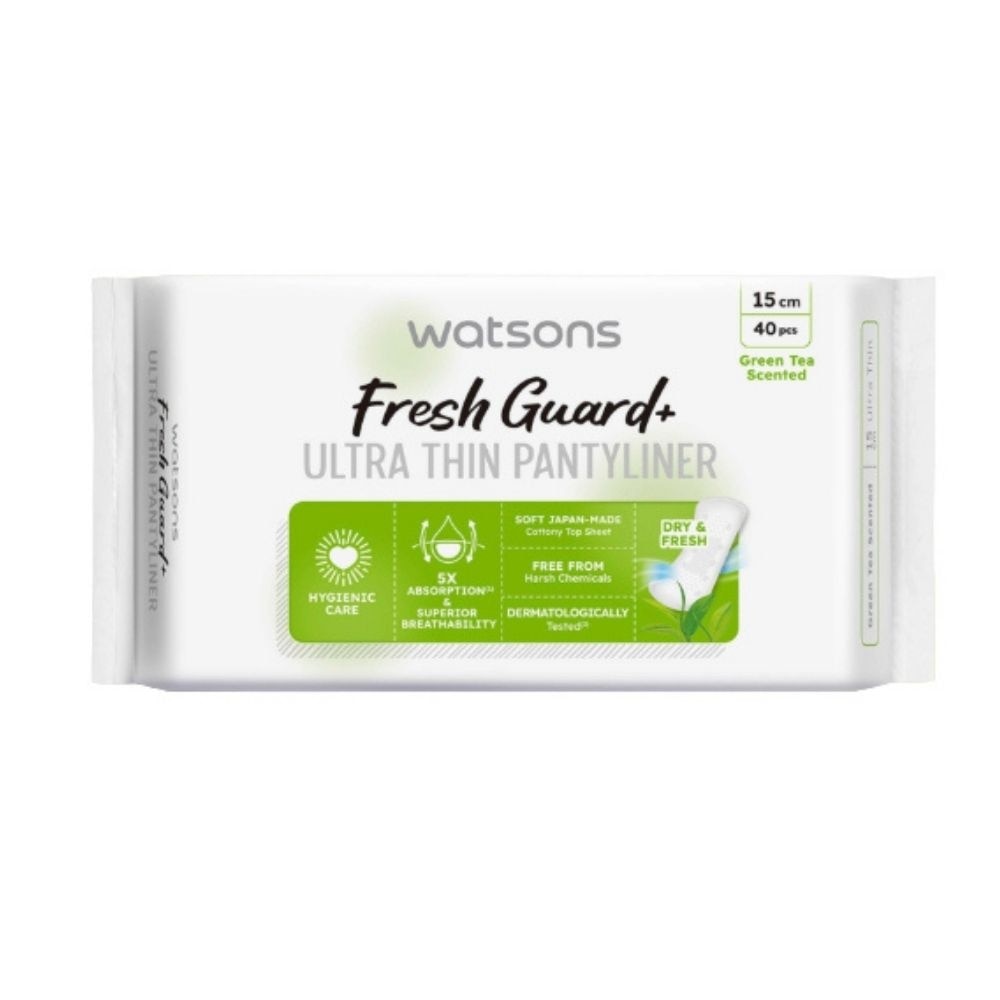 Fresh Guard+ Ultra Thin Pantyliner Green Tea 15cm 40s