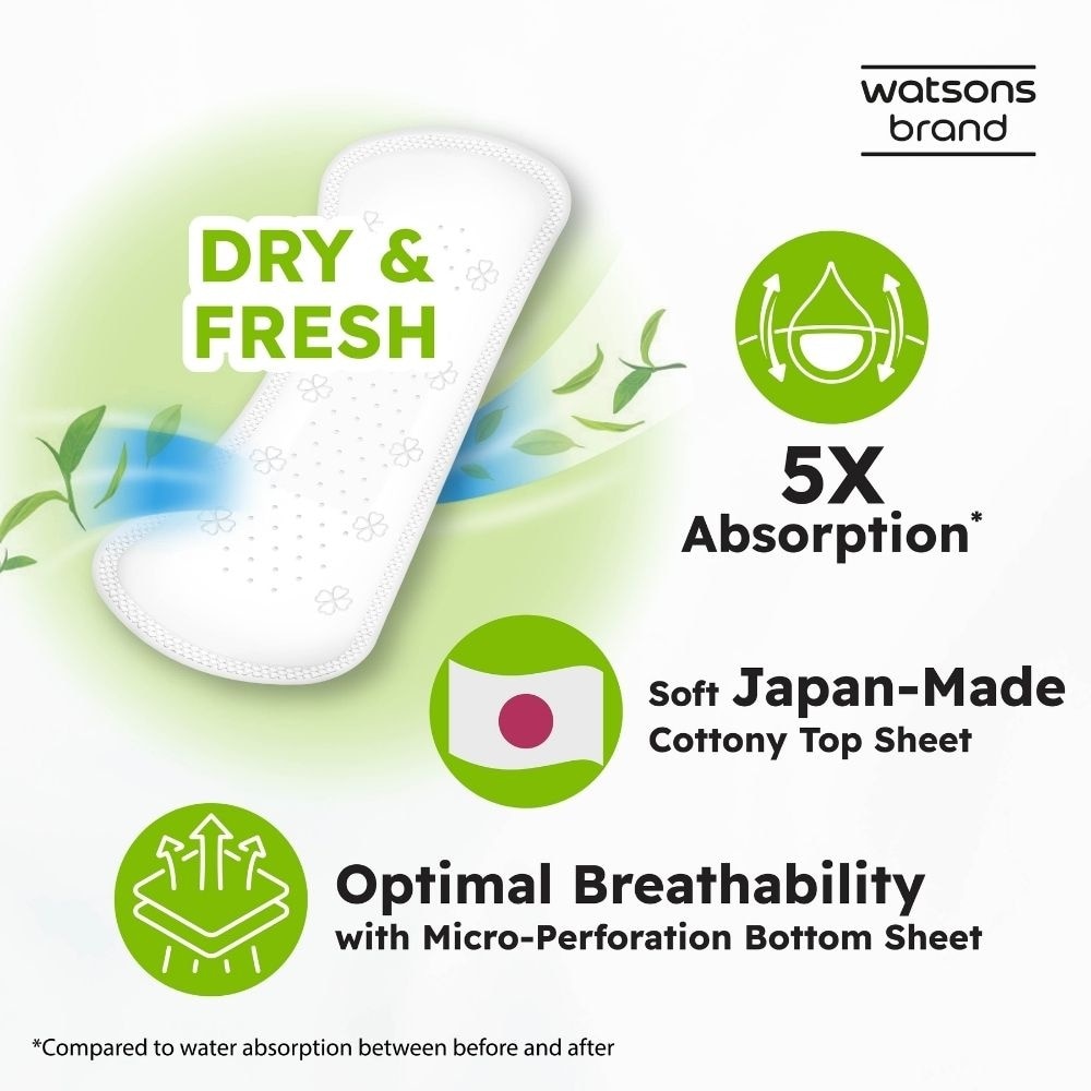 Fresh Guard+ Ultra Thin Pantyliner Green Tea 15cm 40s