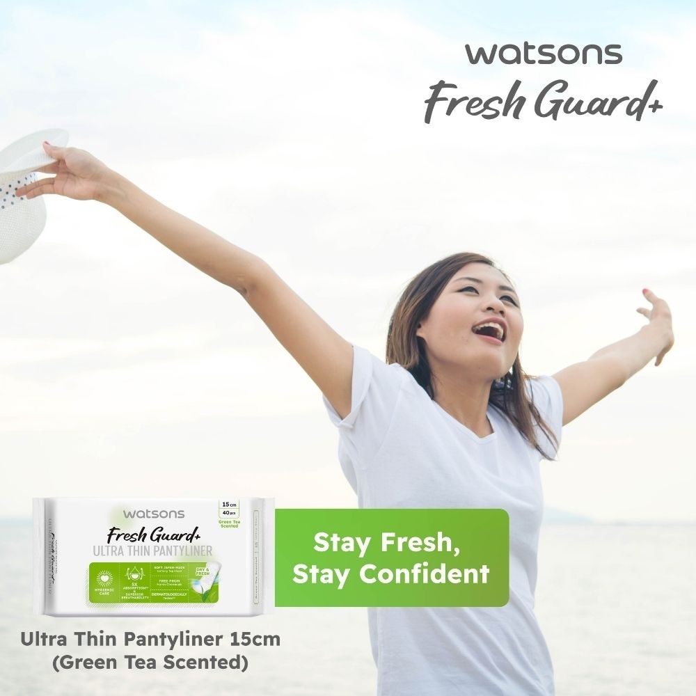 Fresh Guard+ Ultra Thin Pantyliner Green Tea 15cm 40s