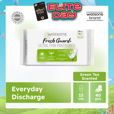 WATSONS - Fresh Guard+ Ultra Thin Pantyliner Green Tea 15cm 40s