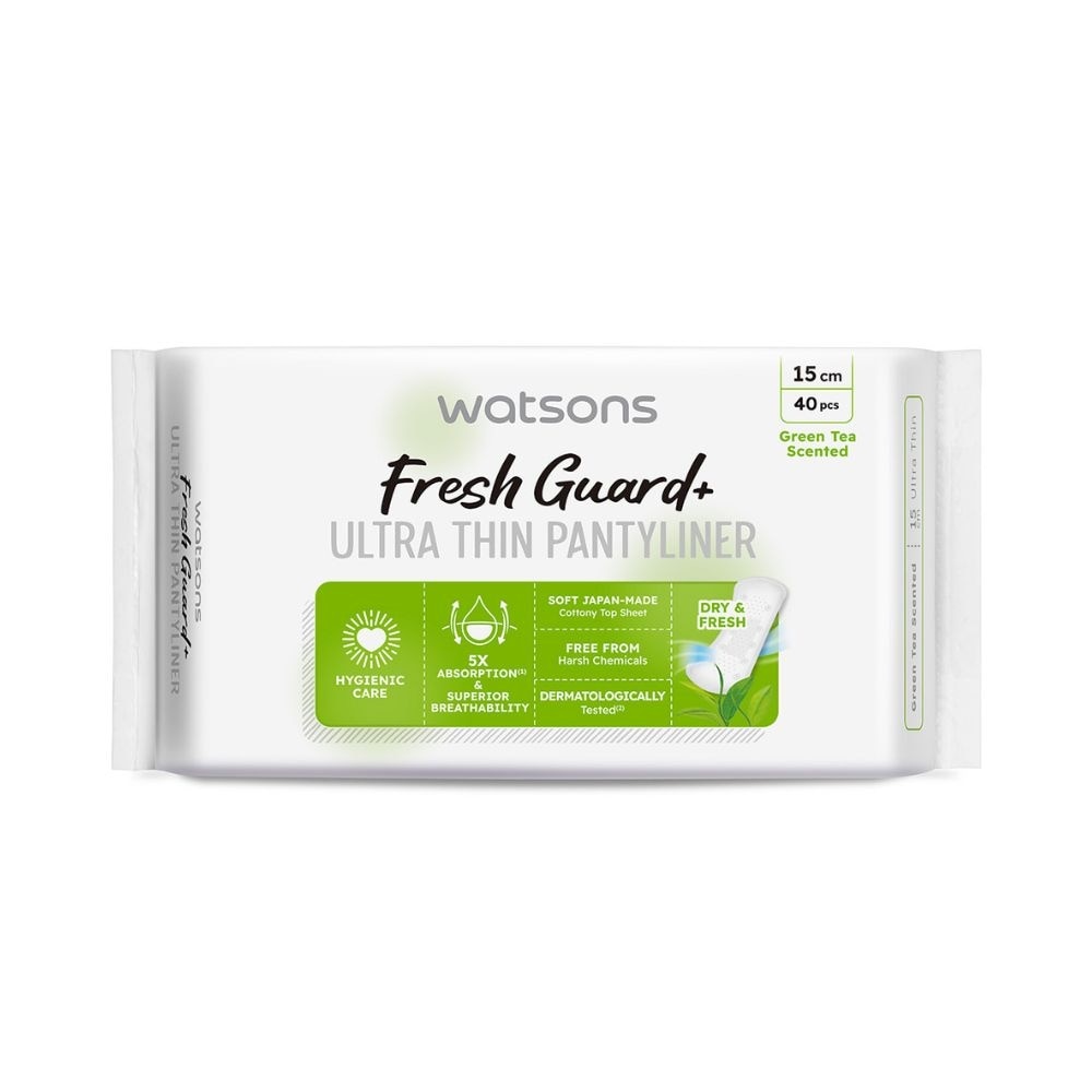 Fresh Guard+ Ultra Thin Pantyliner Green Tea 15cm 40s