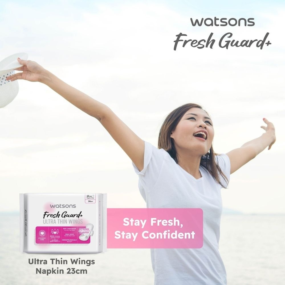 Fresh Guard+ Ultra Thin Wings Regular Flow Sanitary Pad 23cm Value Pack 16s x 2