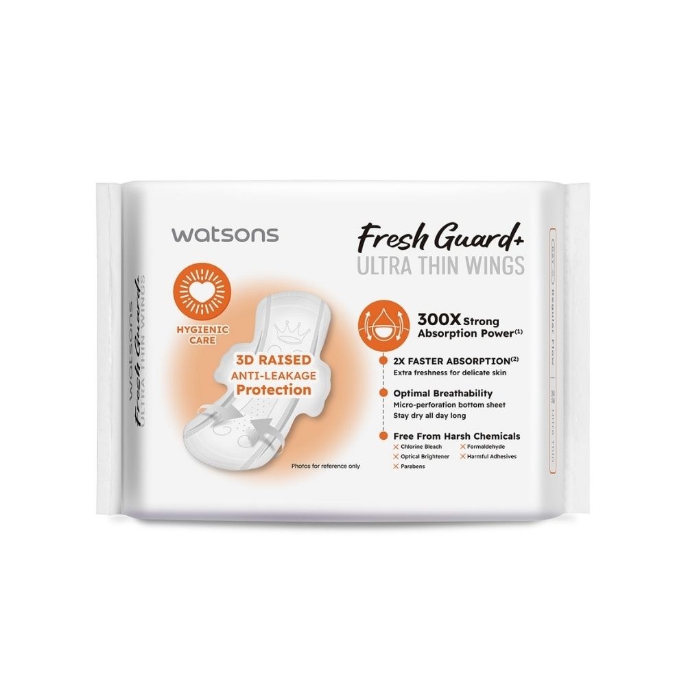 Fresh Guard+ Ultra Thin Wings Regular Flow Sanitary Pad 23cm (Rapid Dry Mesh) 24s