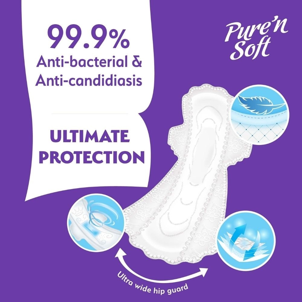 Comfort V-Gentle Slim Soft Wings Sanitary Pad 29cm (Lock & Absorb) 18s