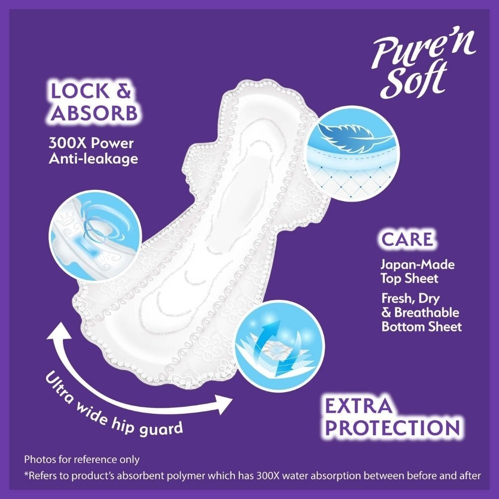 Comfort V-Gentle Slim Soft Wings Sanitary Pad 29cm (Lock & Absorb) 18s