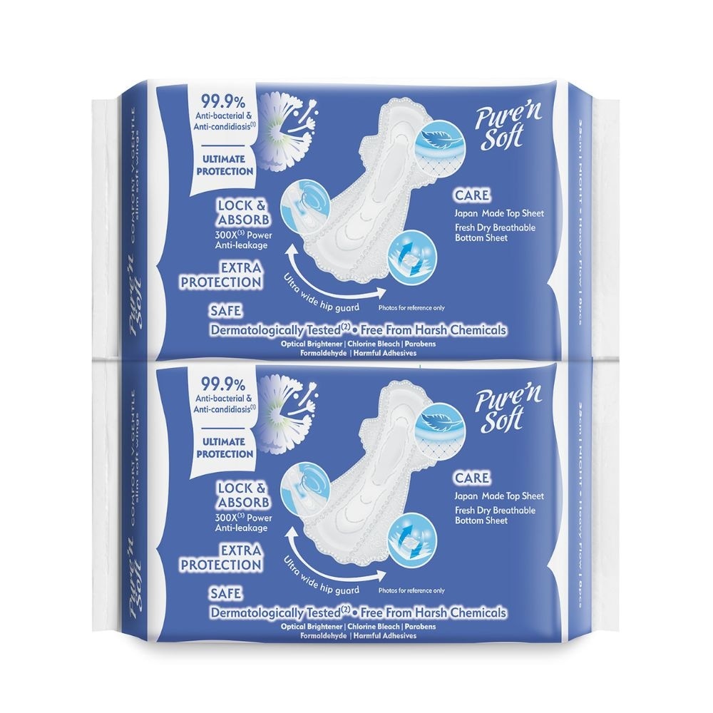 Comfort V-Gentle Slim Soft Wings Sanitary Pad 35cm (Twin Pack) 8s x 2