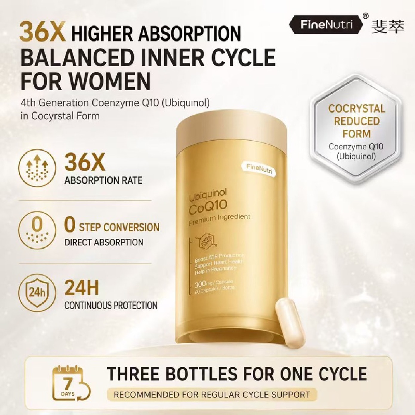 Ubiquinol CoQ10 Heart & Cellular Vitality Capsule 60s image