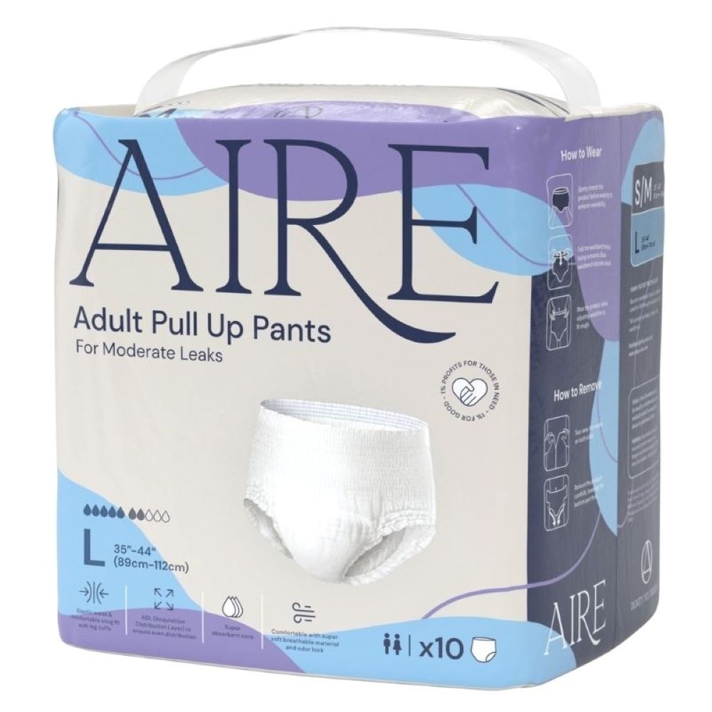 Adult Pull Up Pants L (Super Cottony Soft, Extra Absorbent, Leak Free & Rash Free) 10s