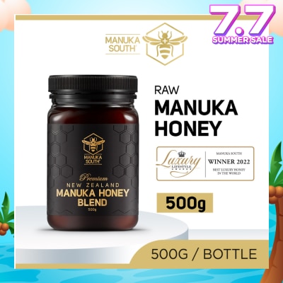MANUKA SOUTH Manuka Honey Blend (Authentic 100% New Zealand Manuka Honey For Immunity, Digestion & Skin Health) 500g