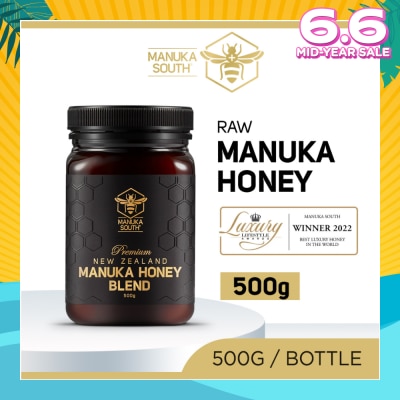 MANUKA SOUTH Manuka Honey Blend (Authentic 100% New Zealand Manuka Honey For Immunity, Digestion & Skin Health) 500g