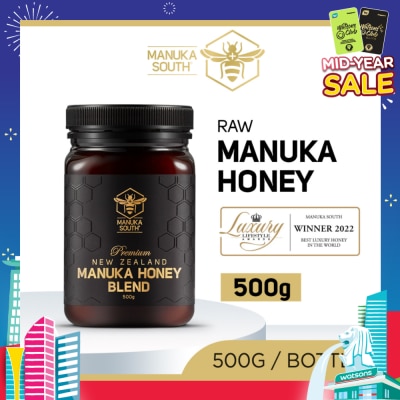 MANUKA SOUTH Manuka Honey Blend (Authentic 100% New Zealand Manuka Honey For Immunity, Digestion & Skin Health) 500g