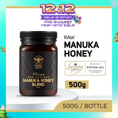 MANUKA SOUTH Manuka Honey Blend (Authentic 100% New Zealand Manuka Honey For Immunity, Digestion & Skin Health) 500g