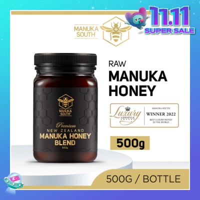 MANUKA SOUTH Manuka Honey Blend (Authentic 100% New Zealand Manuka Honey For Immunity, Digestion & Skin Health) 500g