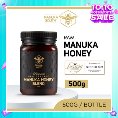 MANUKA SOUTH Manuka Honey Blend (Authentic 100% New Zealand Manuka Honey For Immunity, Digestion & Skin Health) 500g