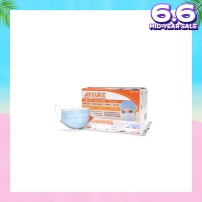 ASSURE Medical Disposables 3 Ply Earloop Surgical Face Mask 50s