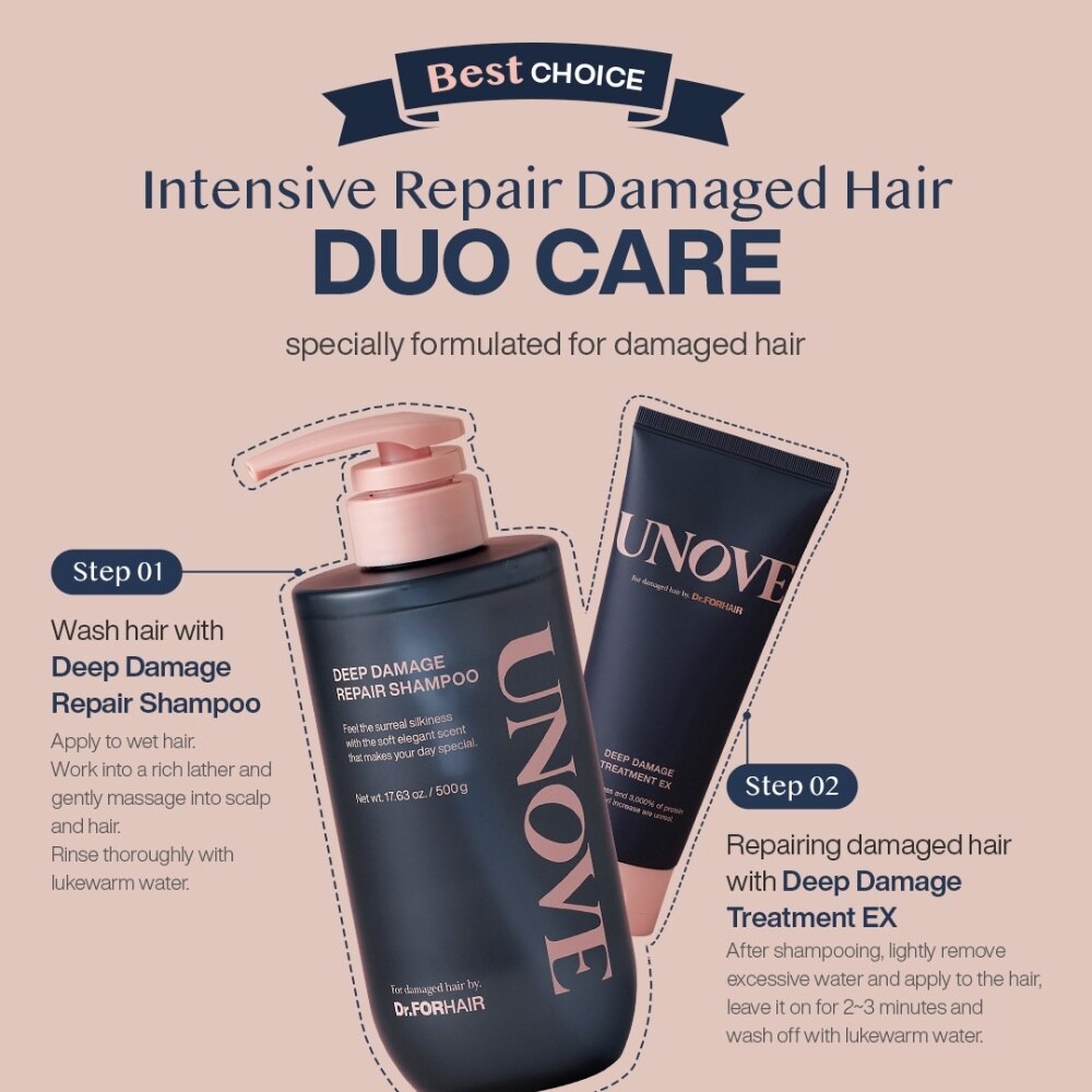 UNOVE Deep Damage Repair Shampoo 500ml | Treatments | Watsons