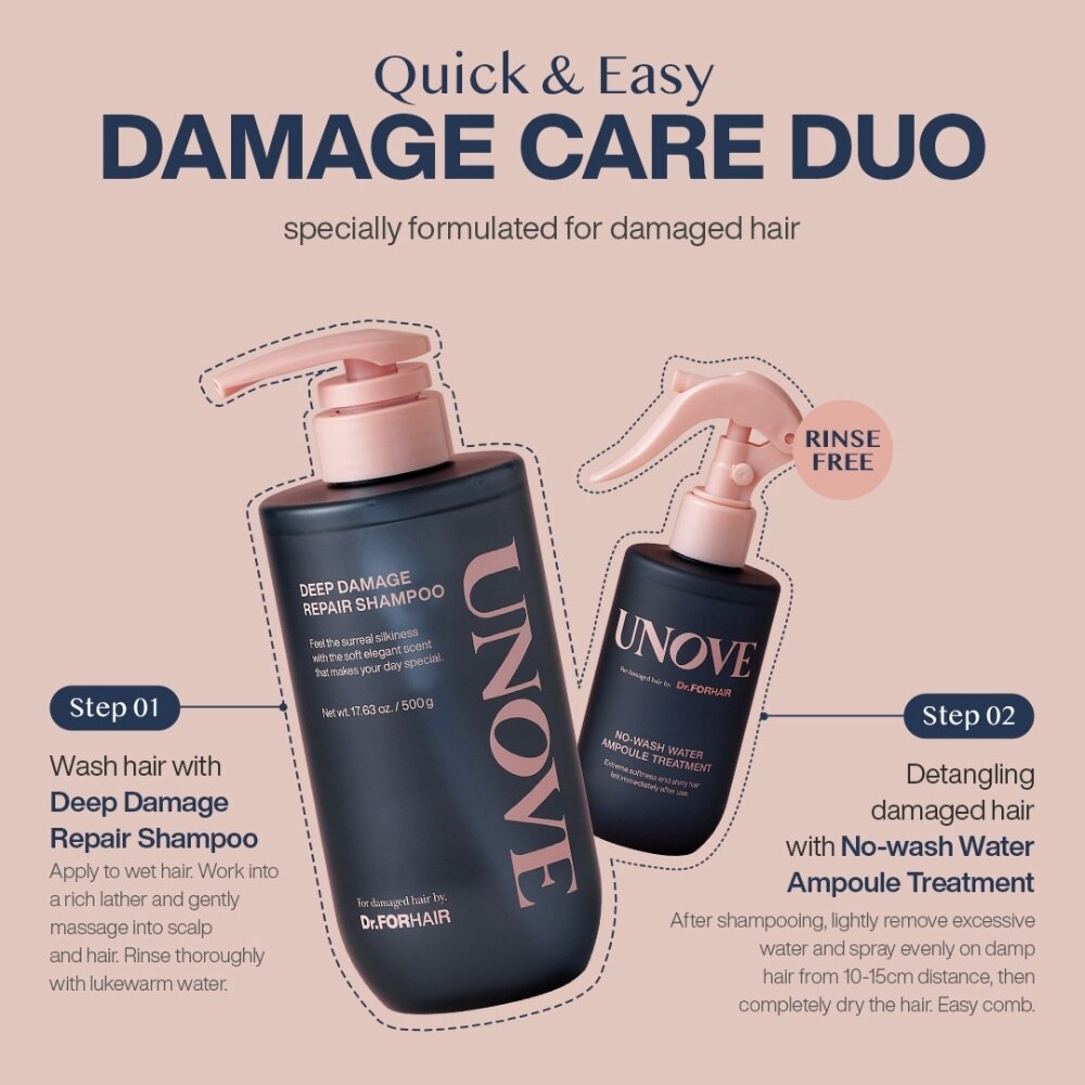 UNOVE Deep Damage Repair Shampoo 500ml | Treatments | Watsons