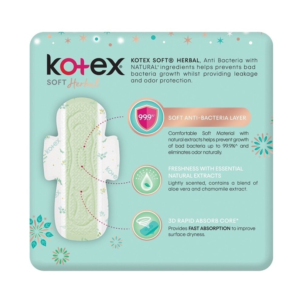 Anti-Bacterial Soft Herbal Ultrathin Night Sanitary Pad Wing 28cm (For Heavy Flow) 14s