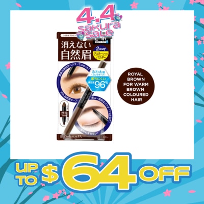 BROWLASH - Water Strong W Eyebrow (Gel Pencil x Powder) Royal Brown 1s