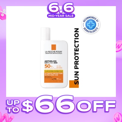 LA ROCHE-POSAY - Anthelios UVMune 400 Fluid SPF50+ PA++++ (Sunscreen + Ultra Protection + Ultra Resistant) 50ml