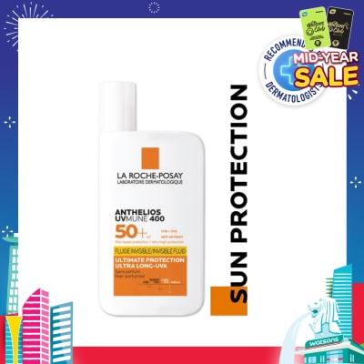 LA ROCHE-POSAY Anthelios UVMune 400 Fluid SPF50+ PA++++ (Sunscreen + Ultra Protection + Ultra Resistant) 50ml