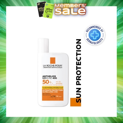 LA ROCHE-POSAY - Anthelios UVMune 400 Fluid SPF50+ PA++++ (Sunscreen + Ultra Protection + Ultra Resistant) 50ml