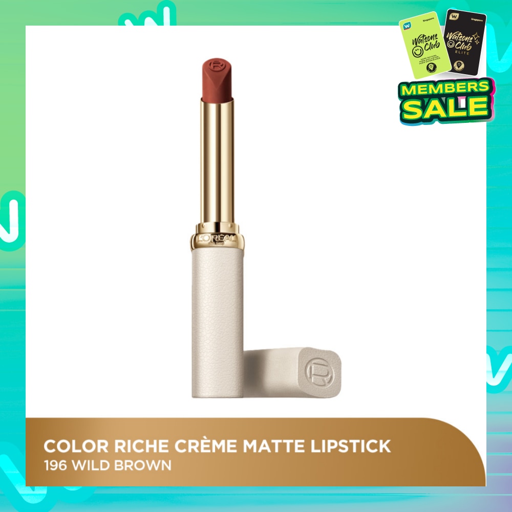 Color Riche Creme Matte Lipstick 196 Wild Brown 1s