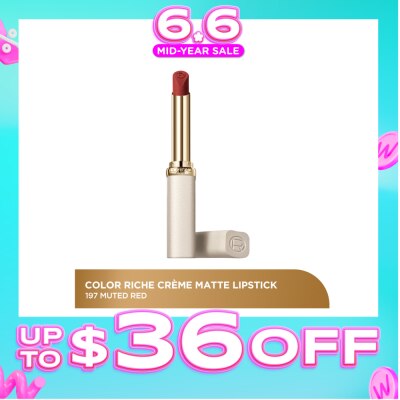 L'OREAL PARIS MAKEUP - Color Riche Creme Matte Lipstick 197 Muted Red 1s