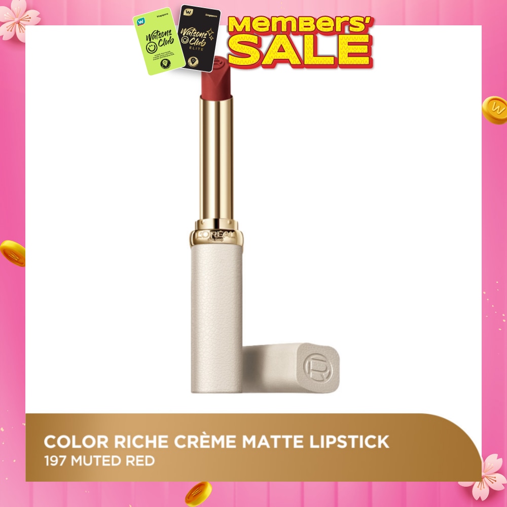 Color Riche Creme Matte Lipstick 197 Muted Red 1s
