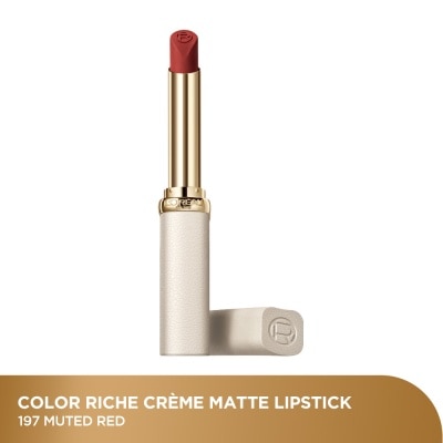 L'OREAL PARIS MAKEUP Color Riche Creme Matte Lipstick 197 Muted Red 1s