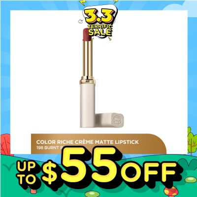 L'OREAL PARIS MAKEUP Color Riche Creme Matte Lipstick 198 Burnt Rose 1s