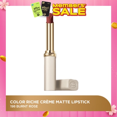 L'OREAL PARIS MAKEUP Color Riche Creme Matte Lipstick 198 Burnt Rose 1s
