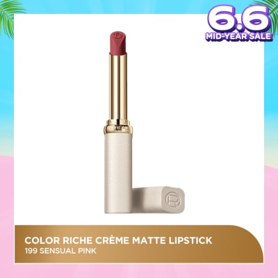 L'OREAL PARIS MAKEUP Color Riche Creme Matte Lipstick 199 Sensual Pink 1s