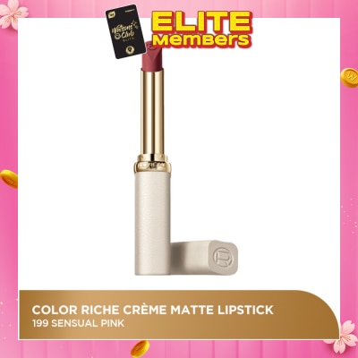 L'OREAL PARIS MAKEUP Color Riche Creme Matte Lipstick 199 Sensual Pink 1s
