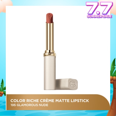 L'OREAL PARIS MAKEUP Color Riche Creme Matte Lipstick 195 Glamorous Nude 1s