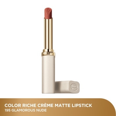 L'OREAL PARIS MAKEUP Color Riche Creme Matte Lipstick 195 Glamorous Nude 1s