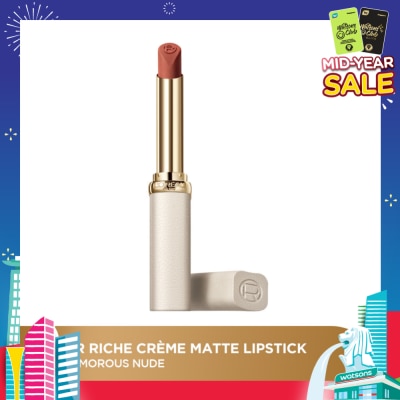 L'OREAL PARIS MAKEUP Color Riche Creme Matte Lipstick 195 Glamorous Nude 1s