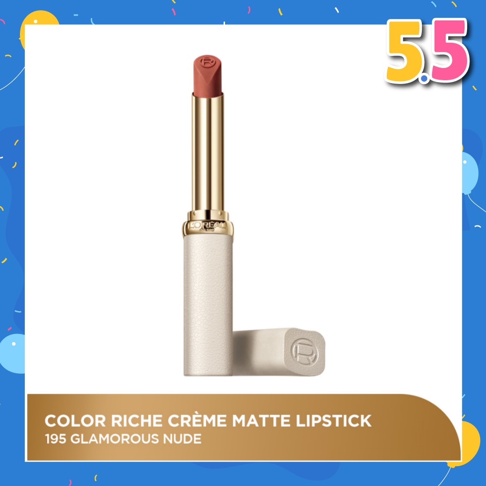 Color Riche Creme Matte Lipstick 195 Glamorous Nude 1s