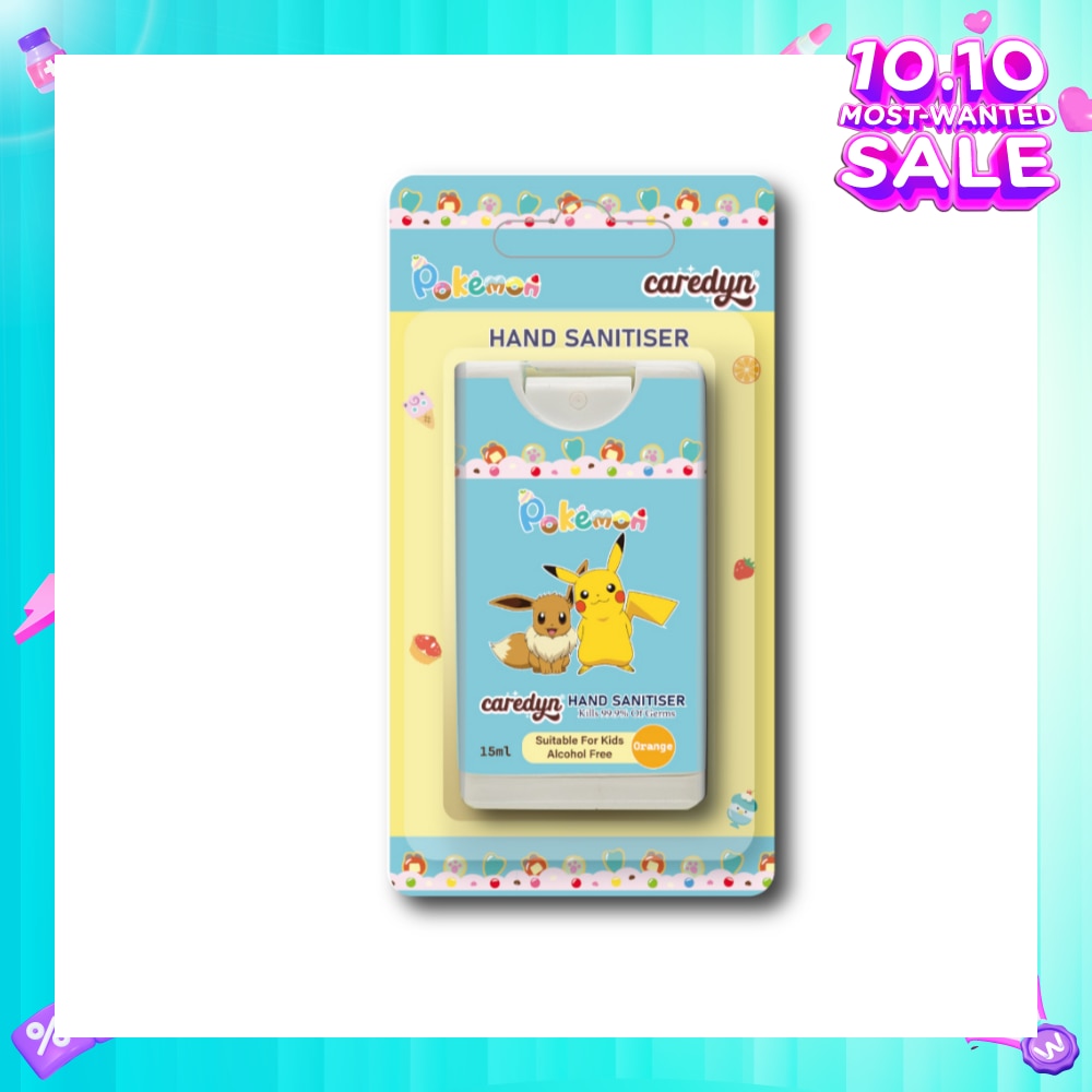 Pokemon Hand Sanitiser Spray Orange 15ml
