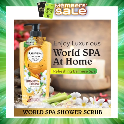 GINVERA - World Spa Balinese Shower Scrub Lemongrass & Frangipani 750ml