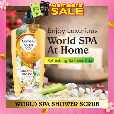 GINVERA World Spa Balinese Shower Scrub Lemongrass & Frangipani 750ml